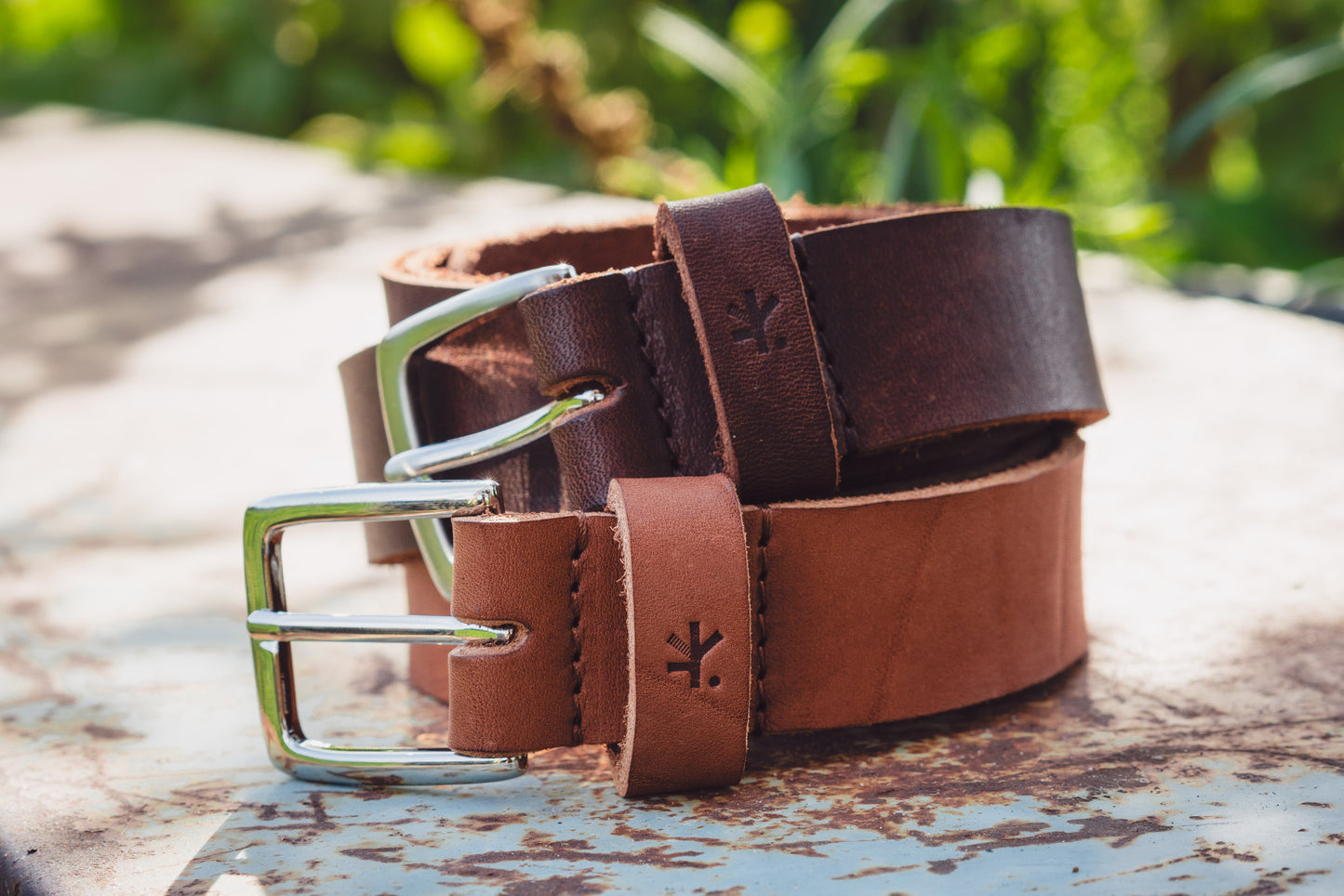 Gürtel aus Madlitzer Naturleder (dunkelbraun)