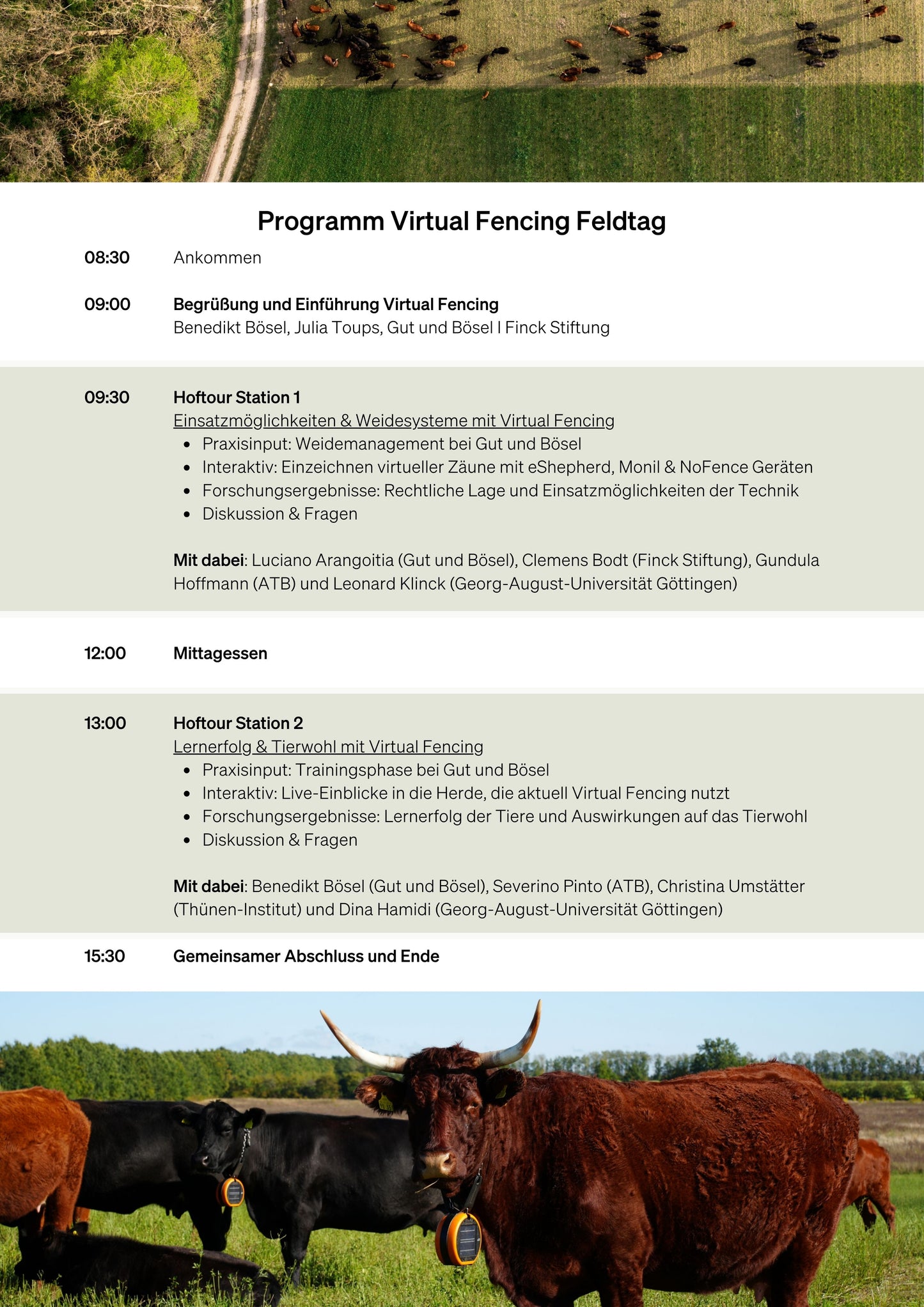Großer Feldtag mit Hoftour „Virtual Fencing“ (6. Juli 2026)