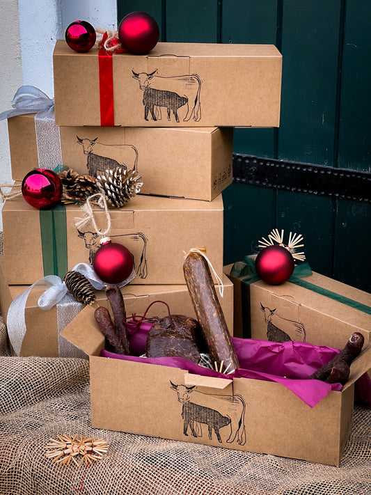 Kleine Wurst-Geschenkbox vom Bio-Weiderind