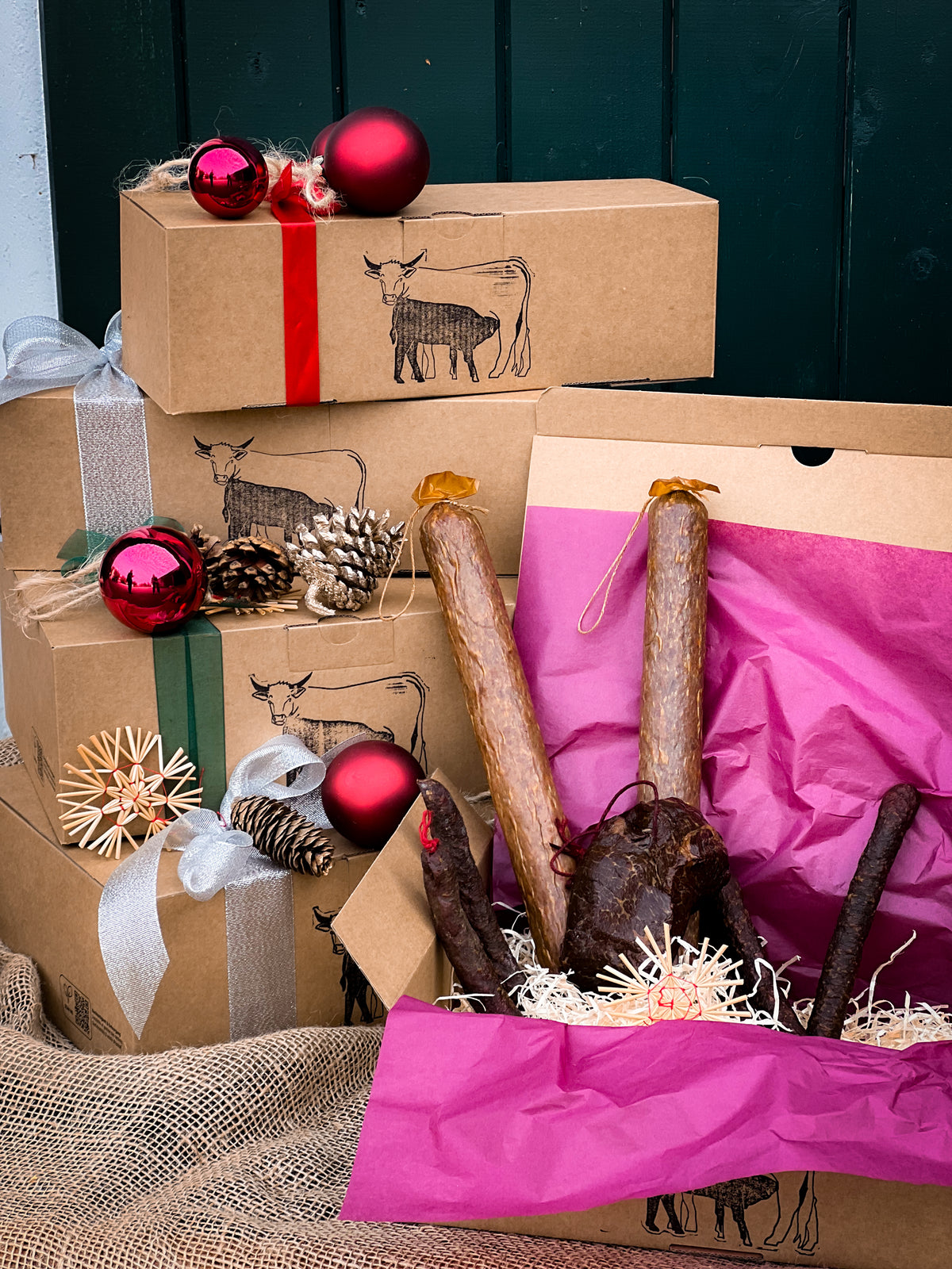 Große Wurst-Geschenkbox vom Bio-Weiderind
