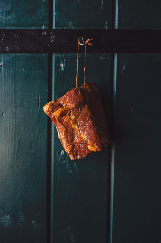 Lachsschinken vom Bio-Apfelschwein